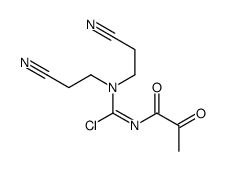 N,N-bis(2-cyanoethyl)-N'-(2-oxopropanoyl)carbamimidoyl chloride结构式