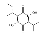 (3S,6S)-1,4-Dihydroxy-3-isopropyl-6-[(R)-1-methylpropyl]-2,5-piperazinedione结构式