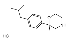 2-methyl-2-[4-(2-methylpropyl)phenyl]morpholine,hydrochloride Structure