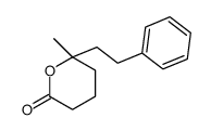 6-methyl-6-(2-phenylethyl)oxan-2-one结构式