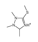 1,2,3-trimethyl-5-methylsulfanyl-1,3-dihydro-1,2,4-triazol-1-ium结构式