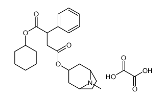 1-O-cyclohexyl 4-O-(8-methyl-8-azabicyclo[3.2.1]octan-3-yl) 2-phenylbutanedioate,oxalic acid Structure