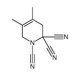 3,4-dimethyl-2,5-dihydropyridine-1,6,6-tricarbonitrile Structure