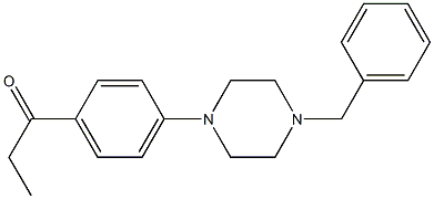 1-(4-(4-benzylpiperazin-1-yl)phenyl)propan-1-one结构式