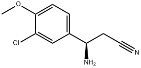 (3r)-3-amino-3-(3-chloro-4-methoxyphenyl)propanenitrile结构式