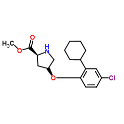 Methyl (4R)-4-(4-chloro-2-cyclohexylphenoxy)-L-prolinate Structure