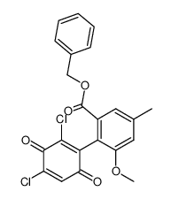 2-2'-carbobenzyloxy-6'-methoxy-4'-methylphenyl-3,5-dichloro-1,4-benzoquinone Structure