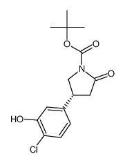 tert-butyl (4R)-4-(4-chloro-3-hydroxyphenyl)-2-oxopyrrolidinecarboxylate结构式