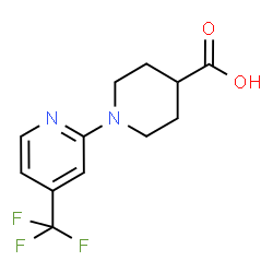 1-(4-三氟甲基-2-吡啶基)哌啶-4-甲酸结构式