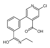 2-chloro-5-[3-(ethylcarbamoyl)phenyl]pyridine-4-carboxylic acid Structure