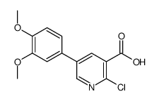 2-chloro-5-(3,4-dimethoxyphenyl)pyridine-3-carboxylic acid Structure