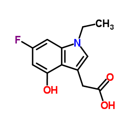 (1-Ethyl-6-fluoro-4-hydroxy-1H-indol-3-yl)acetic acid Structure