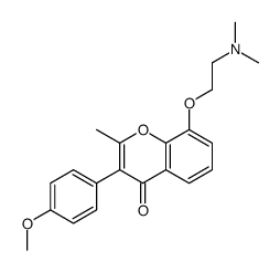 7-(2-Dimethylaminoethoxy)-4'-methoxy-2-methylisoflavone结构式