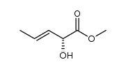 (R)-(E)-2-hydroxy-3-pentenoic acid methyl ester结构式