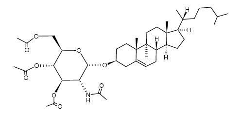 cholesteryl 2-acetamido-3,4,6-tri-O-acetyl-2-deoxy-α-D-glucopyranoside结构式