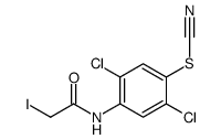 2,5-Dichloro-4-(2-iodoacetylamino)phenyl thiocyanate structure