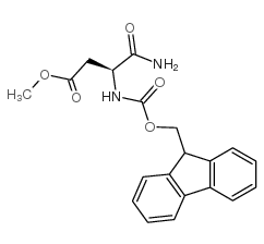 (S)-3-(9H-芴-9-基甲氧基羰基氨基)琥珀酰氨酸甲酯结构式