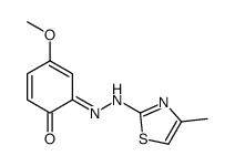 4-methoxy-6-[(4-methyl-1,3-thiazol-2-yl)hydrazinylidene]cyclohexa-2,4-dien-1-one Structure