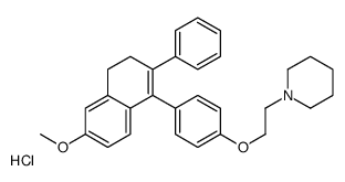 1-[2-[4-(6-methoxy-2-phenyl-3,4-dihydronaphthalen-1-yl)phenoxy]ethyl]piperidine,hydrochloride结构式