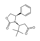 (R)-3-((R)-3,3-dimethyl-1-nitrobutan-2-yl)-4-phenyloxazolidin-2-one Structure