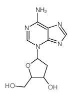 3H-Purin-6-amine,3-(2-deoxy-a-D-erythro-pentofuranosyl)- Structure