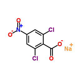 2,6-Dichloro-4-nitro-benzoic acid sodium salt结构式