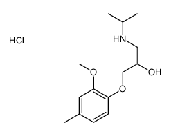 1-(2-methoxy-4-methylphenoxy)-3-(propan-2-ylamino)propan-2-ol,hydrochloride结构式