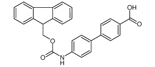 4-[4-(9H-fluoren-9-ylmethoxycarbonylamino)phenyl]benzoic acid structure