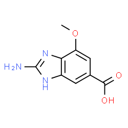 2-Amino-7-methoxy-1H-benzo[d]imidazole-5-carboxylicacid Structure