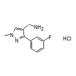 [3-(3-Fluorophenyl)-1-methyl-4-pyrazolyl]methanamine Hydrochloride Structure