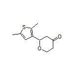 2-(2,5-Dimethylthiophen-3-yl)dihydro-2H-pyran-4(3H)-one Structure