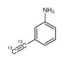 1-(3-Aminophenyl)acetylene-1,2-13C2 Structure