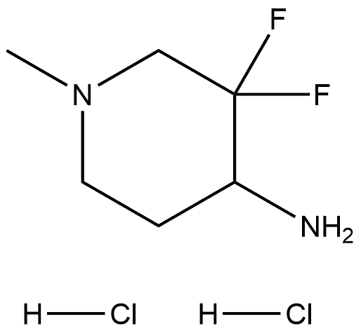 3,3-Difluoro-1-methylpiperidin-4-amine dihydrochloride Structure