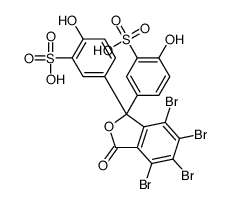 3,3'-(4,5,6,7-tetrabromo-3-oxo-1(3H)-isobenzofuranylidene)bis[6-hydroxybenzenesulphonic] acid结构式