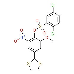 4-(1,3-Dithiolan-2-yl)-2-methoxy-6-nitrophenyl 2,5-dichlorobenzenesulfonate structure