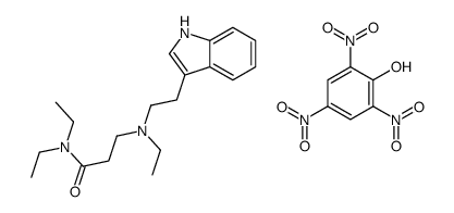 N,N-diethyl-3-[ethyl-[2-(1H-indol-3-yl)ethyl]amino]propanamide,2,4,6-trinitrophenol结构式