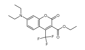 ethyl 7-(diethylamino)-2-oxo-4-(trifluoromethyl)-2H-chromene-3-carboxylate结构式