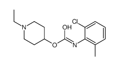 2-Chloro-6-methylcarbanilic acid 1-ethyl-4-piperidinyl ester结构式