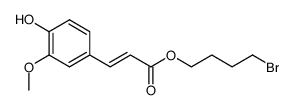 (E)-4-bromobutyl 3-(4-hydroxy-3-methoxyphenyl)acrylate结构式