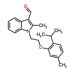 1-[2-(2-Isopropyl-5-methylphenoxy)ethyl]-2-methyl-1H-indole-3-carbaldehyde Structure