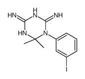 1-(3-iodophenyl)-6,6-dimethyl-1,3,5-triazine-2,4-diamine结构式