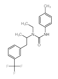 1-ethyl-3-(4-methylphenyl)-1-[1-[3-(trifluoromethyl)phenyl]propan-2-yl]urea Structure