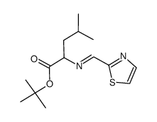 2-[N-(1,3-thiazol-2-ylmethylene)amino]-4-methylpentanoic acid tert-butyl ester结构式