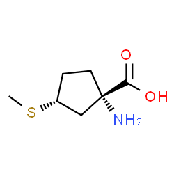 Cyclopentanecarboxylic acid, 1-amino-3-(methylthio)-, cis- (9CI) Structure