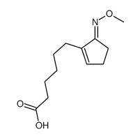 6-(5-methoxyiminocyclopenten-1-yl)hexanoic acid Structure