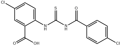 5-chloro-2-[[[(4-chlorobenzoyl)amino]thioxomethyl]amino]-benzoic acid picture