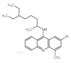 Acridine, 2-bromo-9-[(4-diethylamino-1-methylbutyl)amino]-4-methyl-, hydrochloride结构式