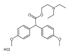 2-[2,2-bis(4-methoxyphenyl)acetyl]oxyethyl-diethylazanium,chloride Structure