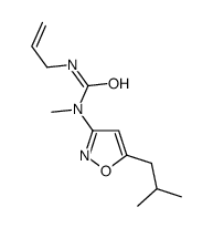 1-methyl-1-[5-(2-methylpropyl)-1,2-oxazol-3-yl]-3-prop-2-enylurea结构式