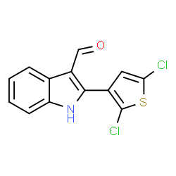 1H-Indole-3-carboxaldehyde,2-(2,5-dichloro-3-thienyl)-(9CI)结构式